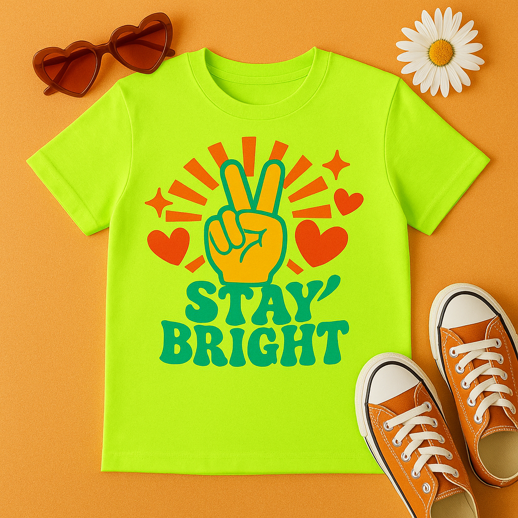Stay Bright Retro Peace Tee