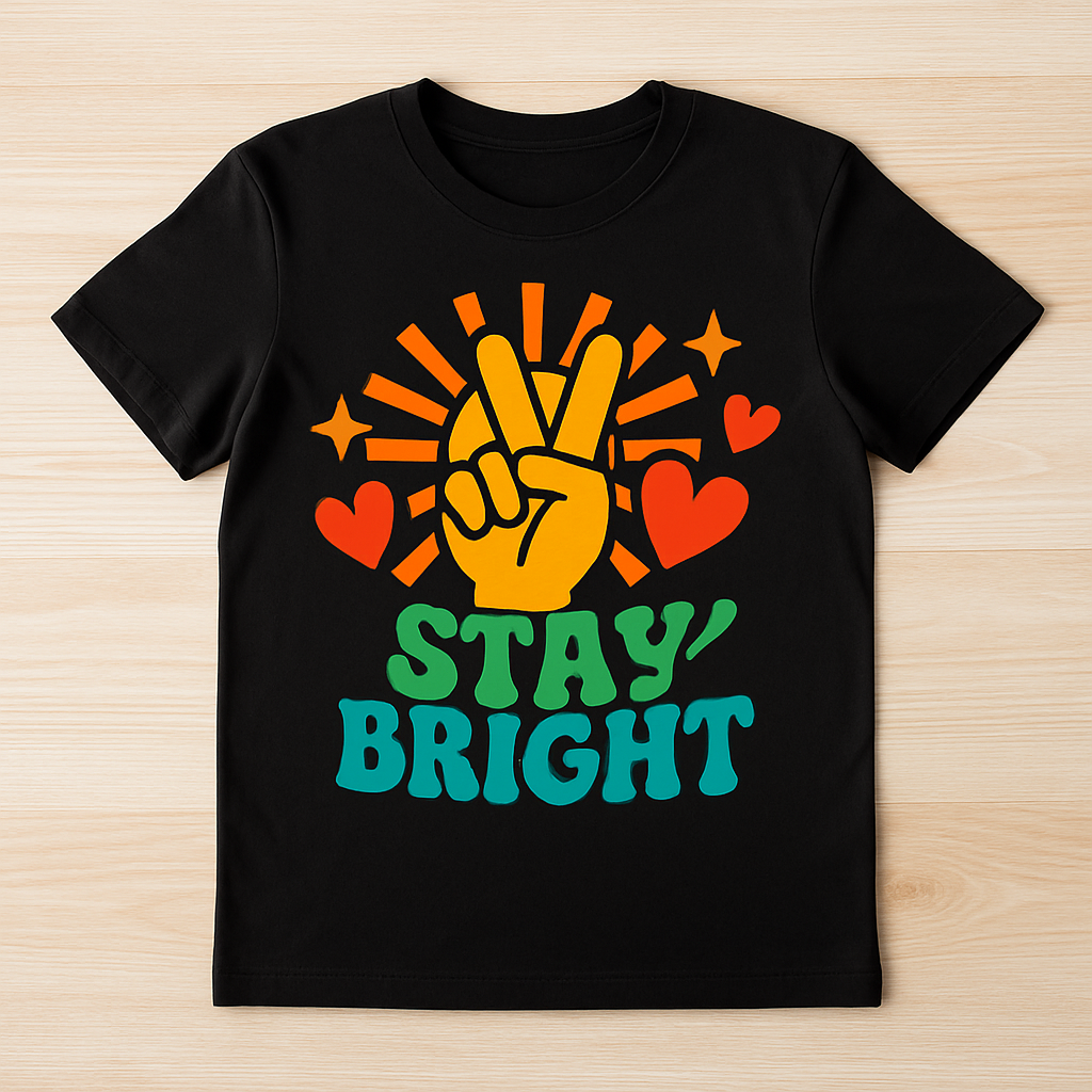 Stay Bright Retro Peace Tee