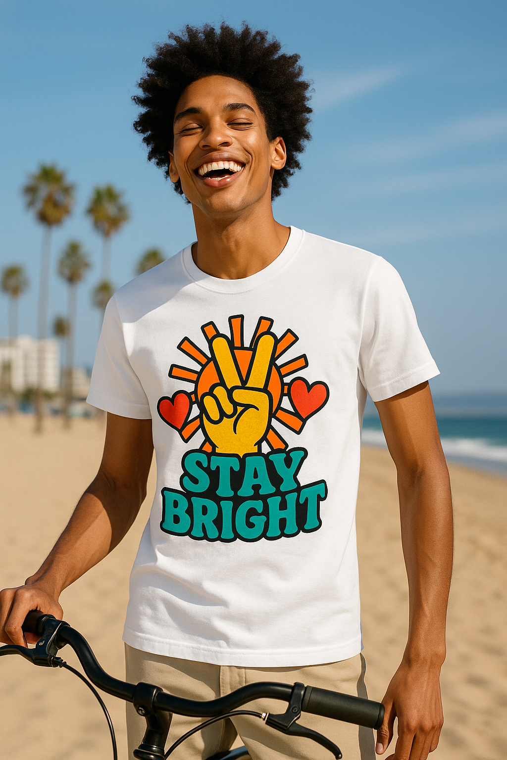 Stay Bright Retro Peace Tee