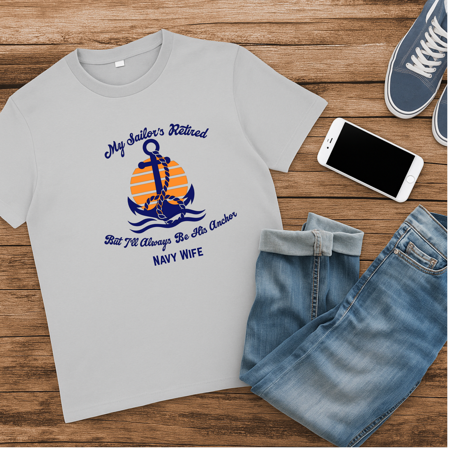 My Sailor’s Retired – Navy Wife Tee